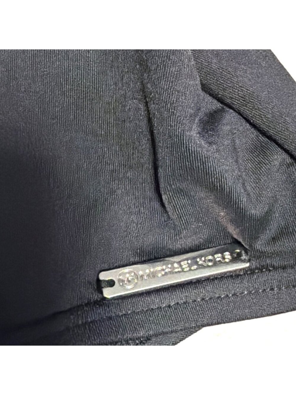 Michael Kors Black One-Shoulder Grommet-Detail Cutout Swimsuit Size 10 One piece - Picture 2 of 5